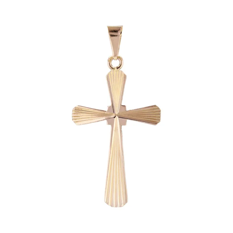 Croix en or rose strié sold by 58 Facettes
