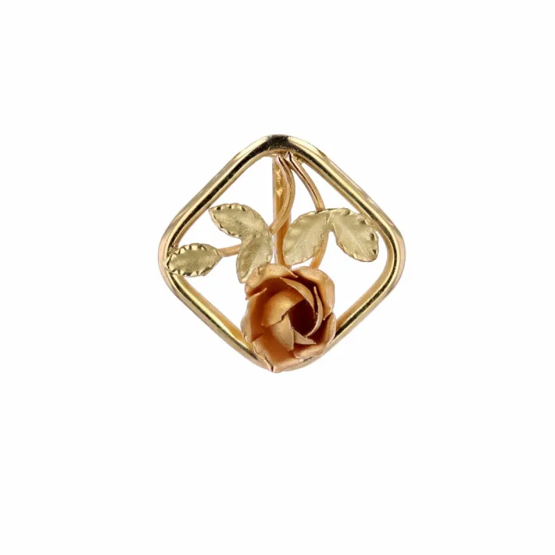 Pendentif ancien bouton de rose 3 ors sold by 58 Facettes