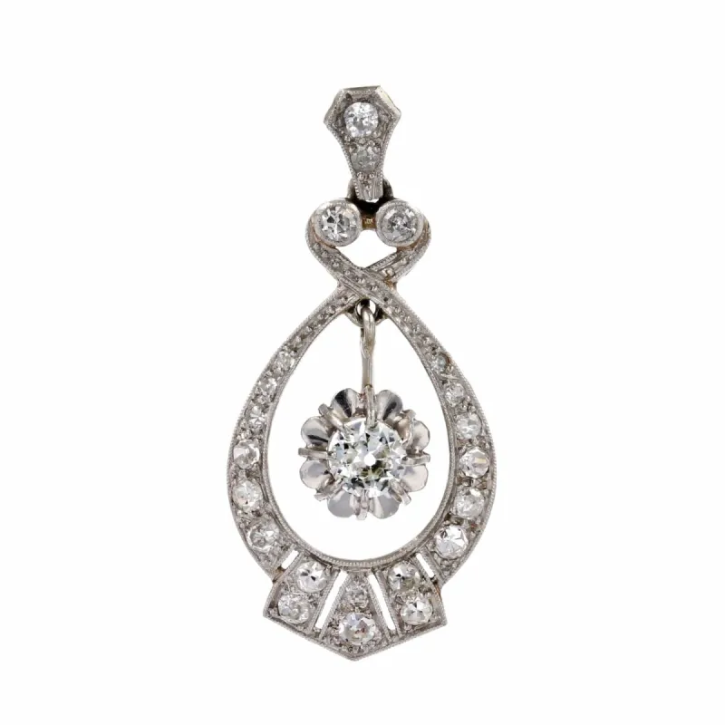 Pendentif ancien art déco diamants sold by 58 Facettes