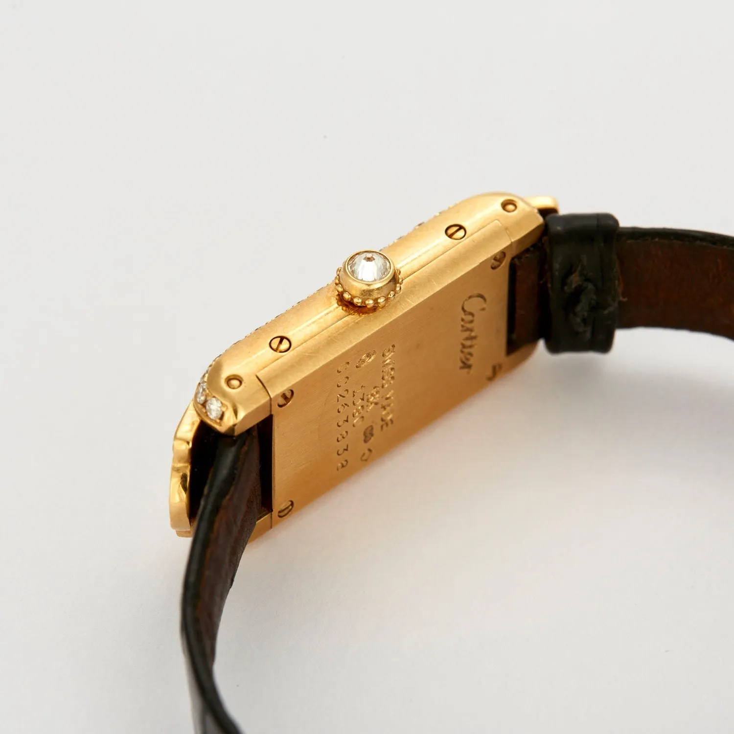 CARTIER - Montre Tank Art Déco or jaune et diamants sold by 58 Facettes product image thumbnail 3