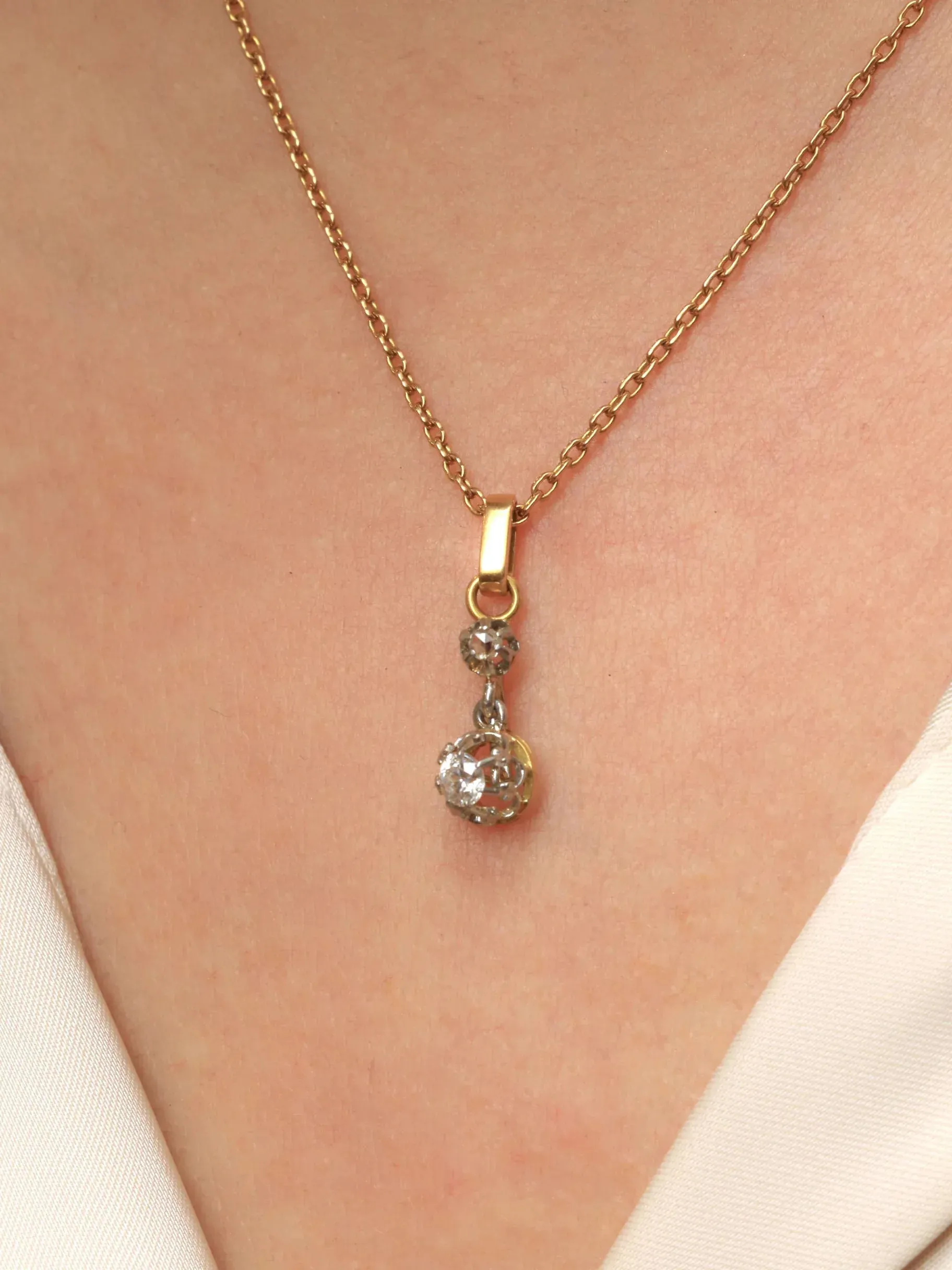 Pendentif ancien diamant 0,15 carat sold by 58 Facettes product image thumbnail 2