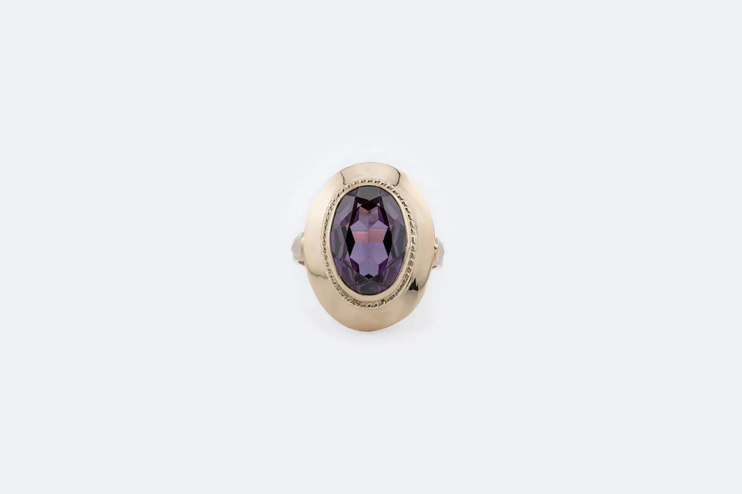 Anello in oro giallo con pietra viola sold by 58 Facettes product image thumbnail 3