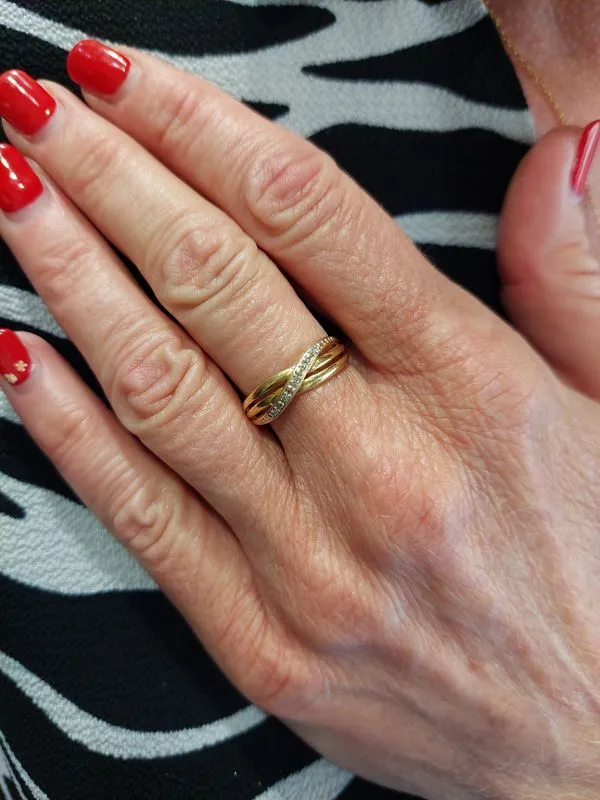 Bague moderne entrelacée diamants sold by 58 Facettes product image thumbnail 2
