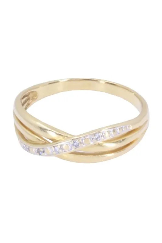 Bague moderne entrelacée diamants sold by 58 Facettes