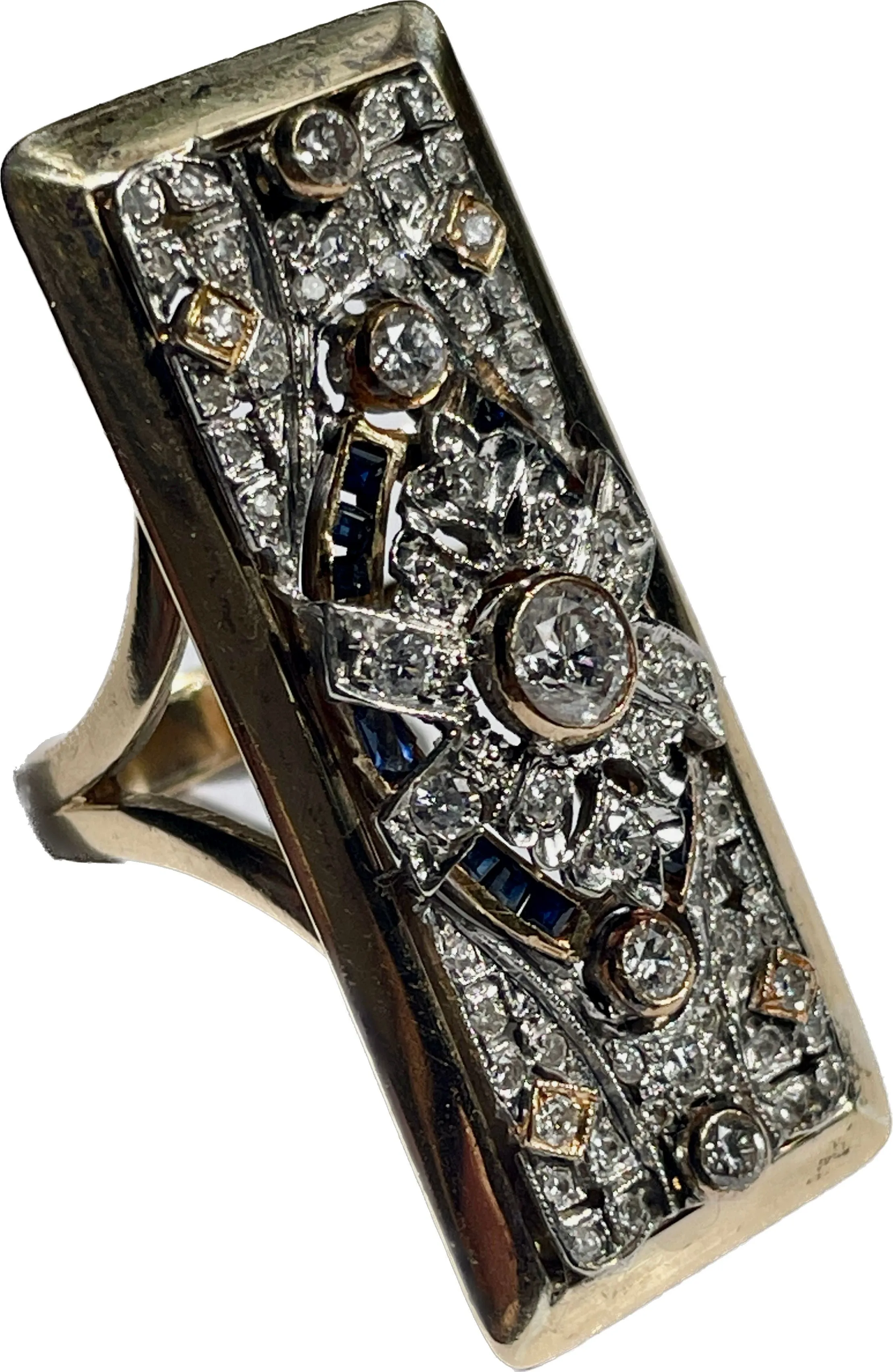 Bague art déco diamants sold by 58 Facettes