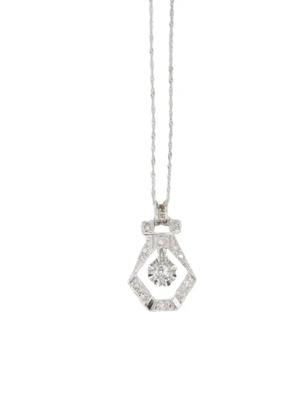 Pendentif Art-Déco Or blanc Platine Diamants sold by 58 Facettes
