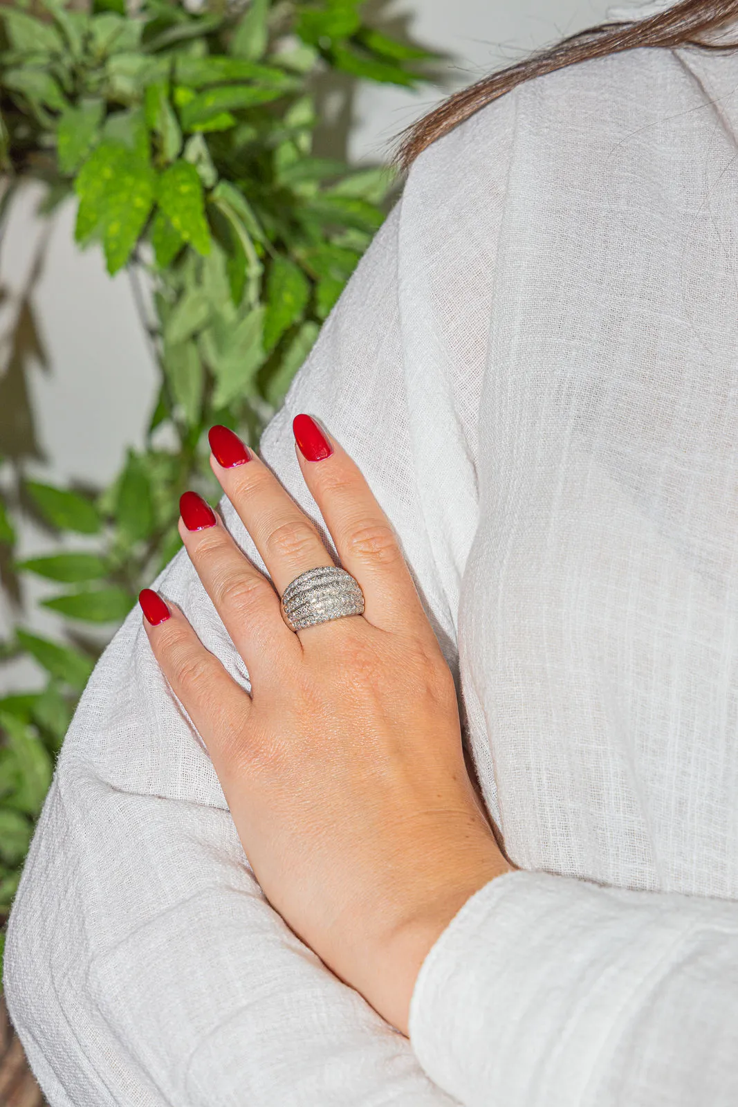 Bague Jonc Or blanc Diamant sold by 58 Facettes product image thumbnail 2