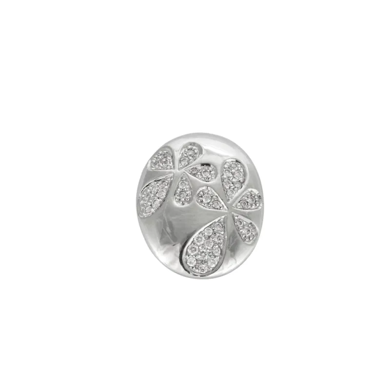 Pendentif or blanc pavé de diamants sold by 58 Facettes