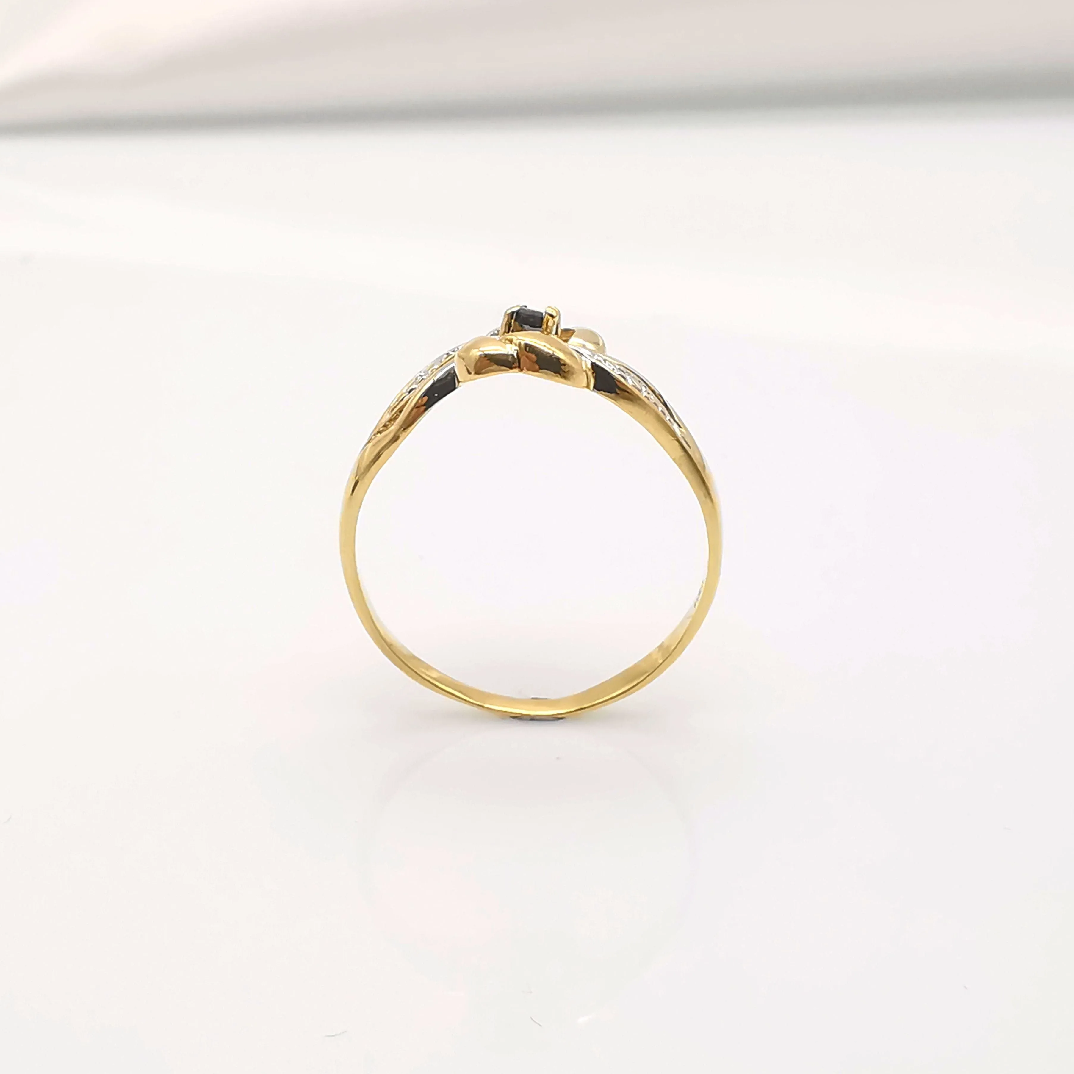 Bague florale or et saphir sold by 58 Facettes product image thumbnail 5