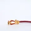 FRED - Bracelet Force 10 GM or jaune et cordon bordeaux sold by 58 Facettes