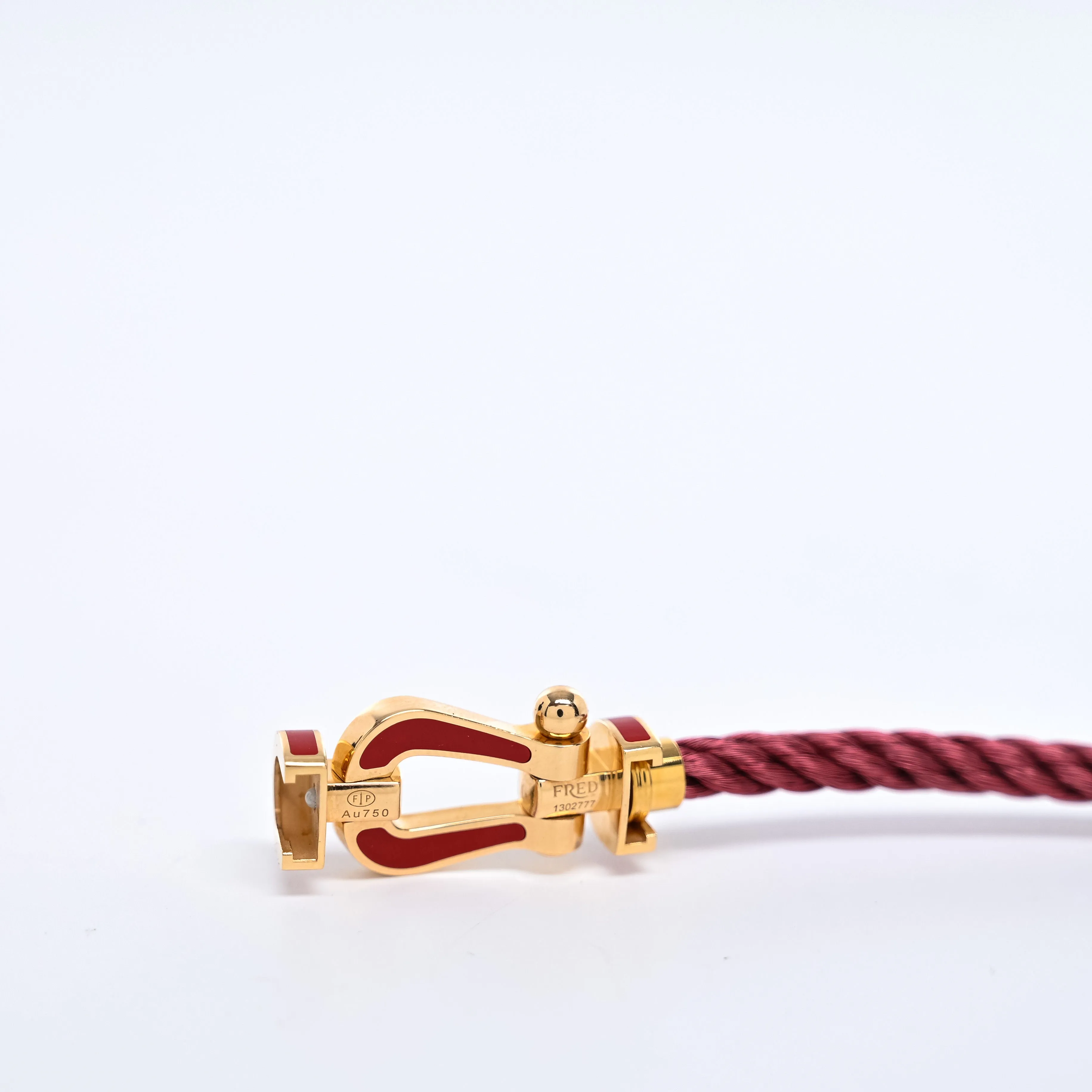 FRED - Bracelet Force 10 GM or jaune et cordon bordeaux sold by 58 Facettes product image thumbnail 3
