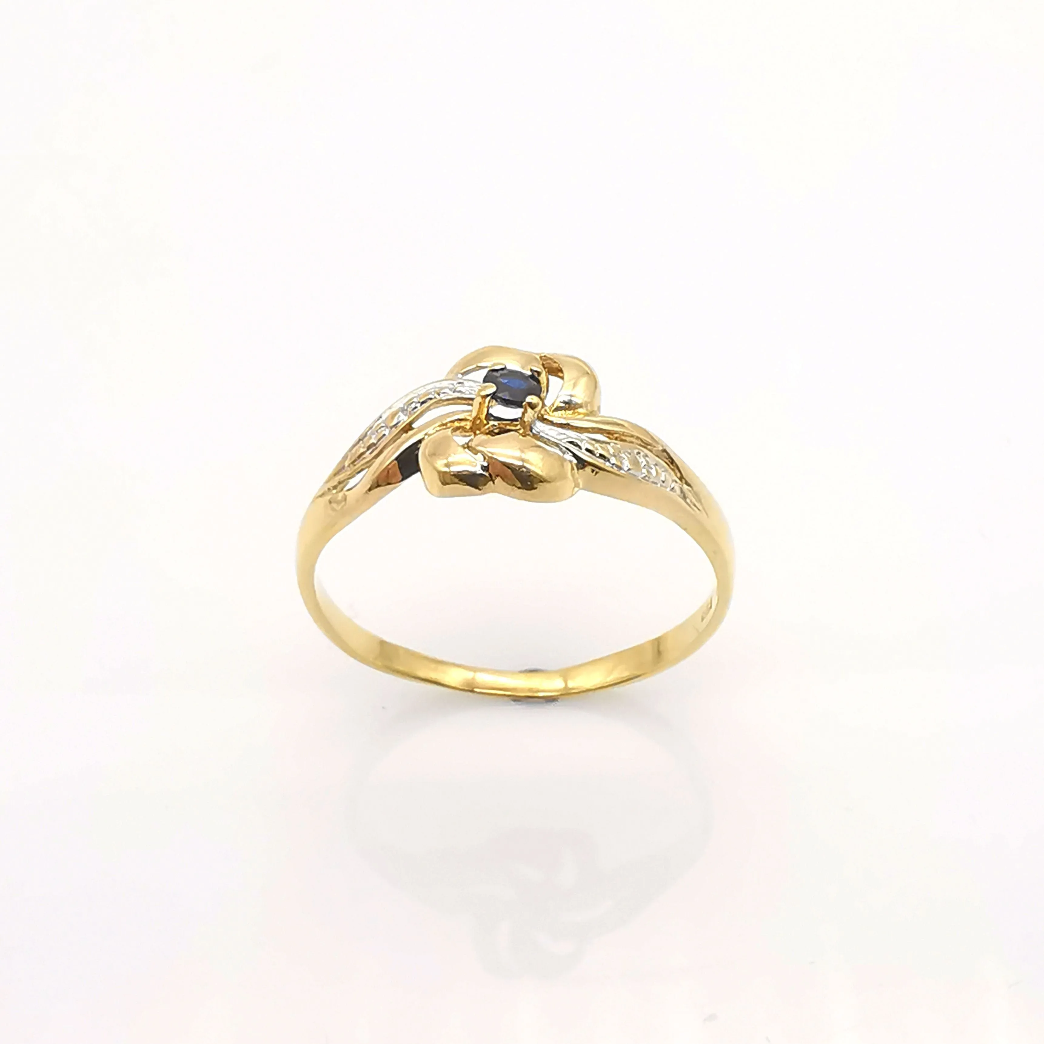 Bague florale or et saphir sold by 58 Facettes product image thumbnail 4