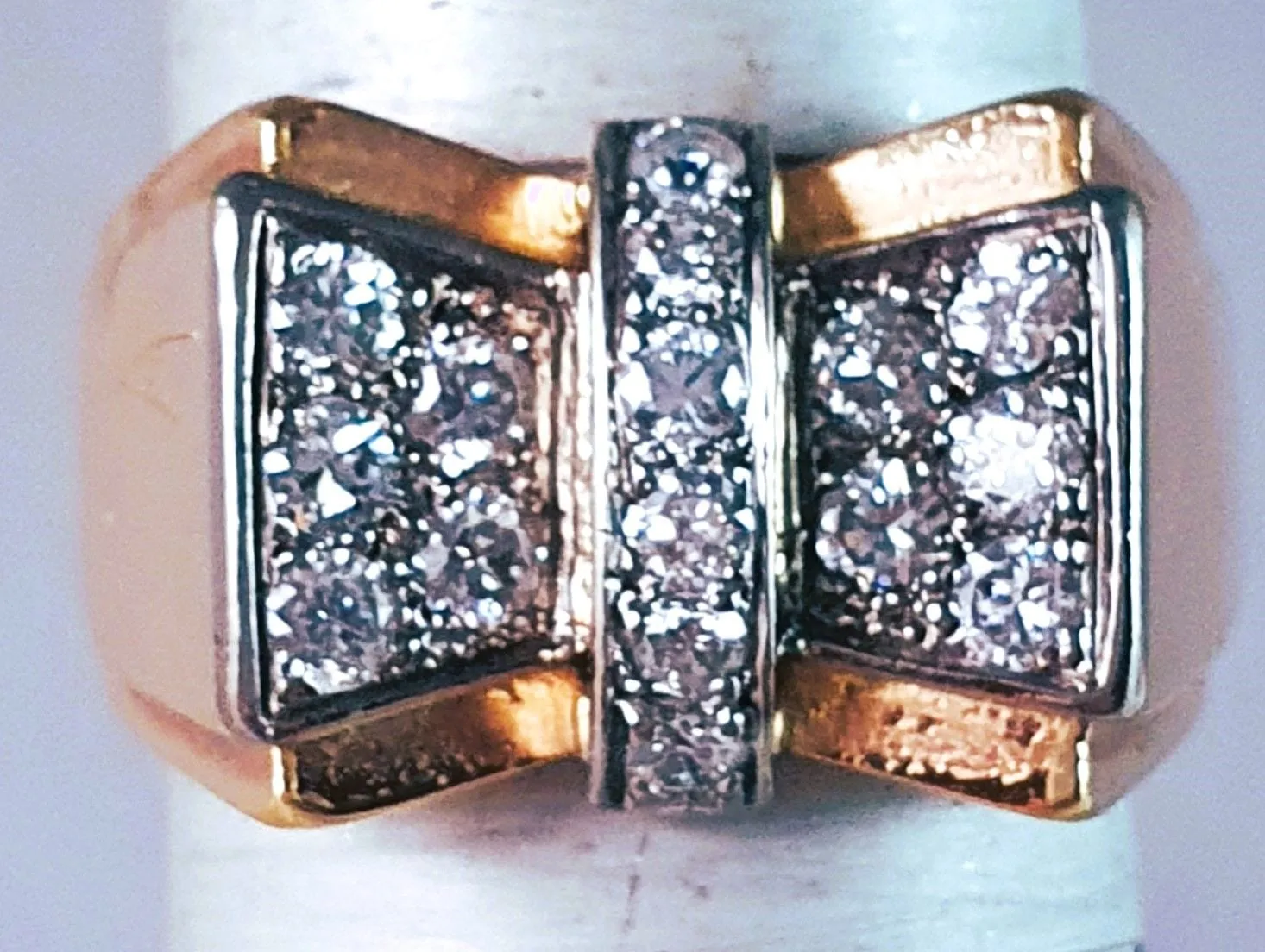 BAGUE PAPILLON OR JAUNE et DIAMANTS - EPOQUE 1945/1947 sold by 58 Facettes product image thumbnail 2