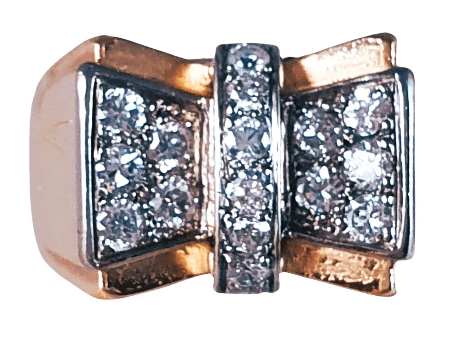 BAGUE PAPILLON OR JAUNE et DIAMANTS - EPOQUE 1945/1947 sold by 58 Facettes