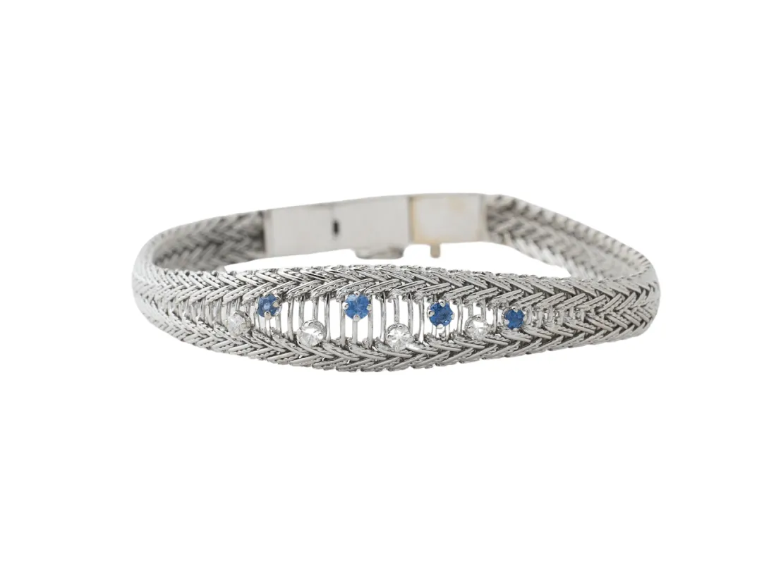 Bracelet saphirs diamants sold by 58 Facettes