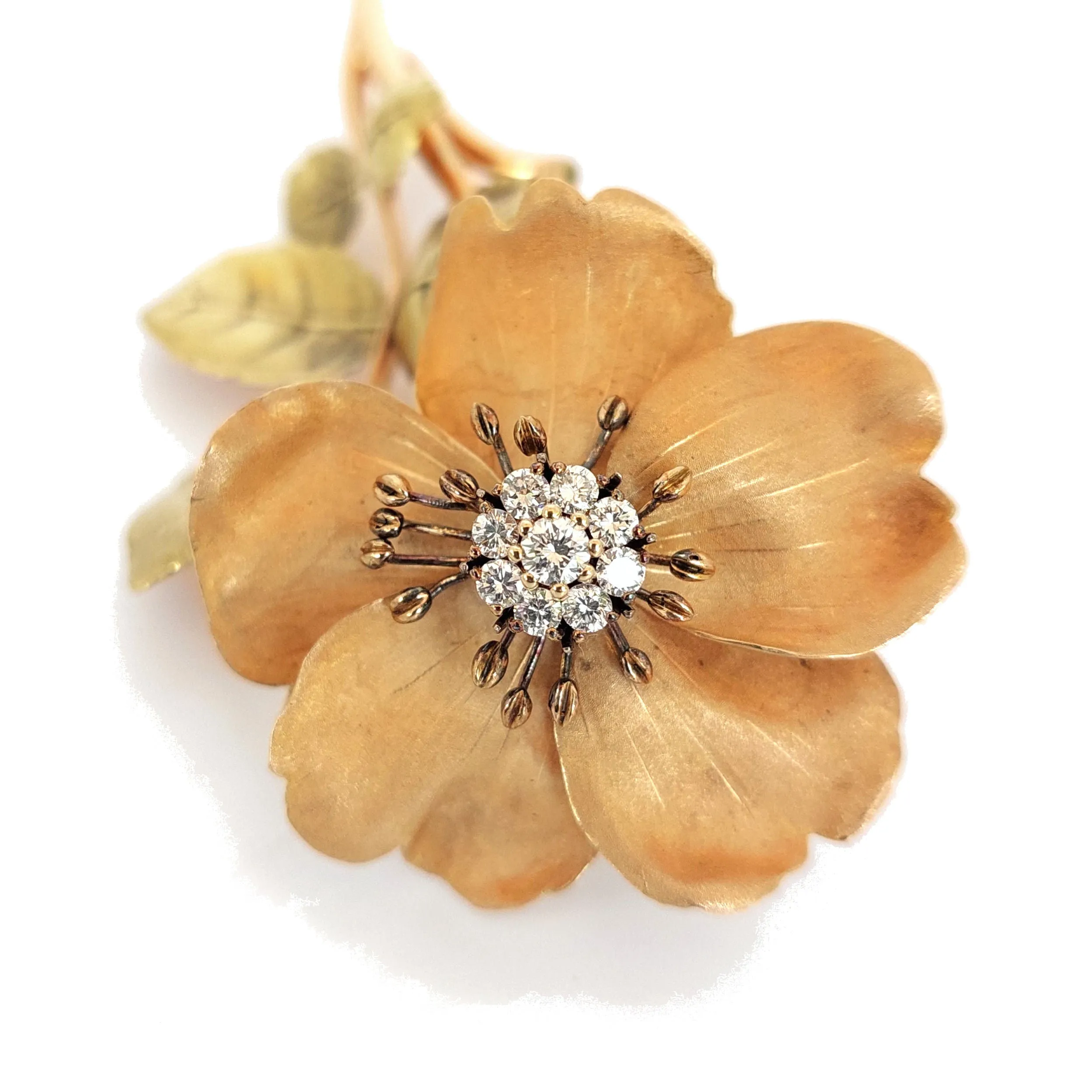 Broche Eglantine trembleuse 19siècle diamants sold by 58 Facettes product image thumbnail 5