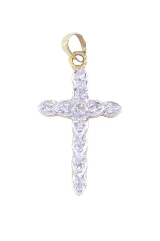 Pendentif croix diamantée sold by 58 Facettes