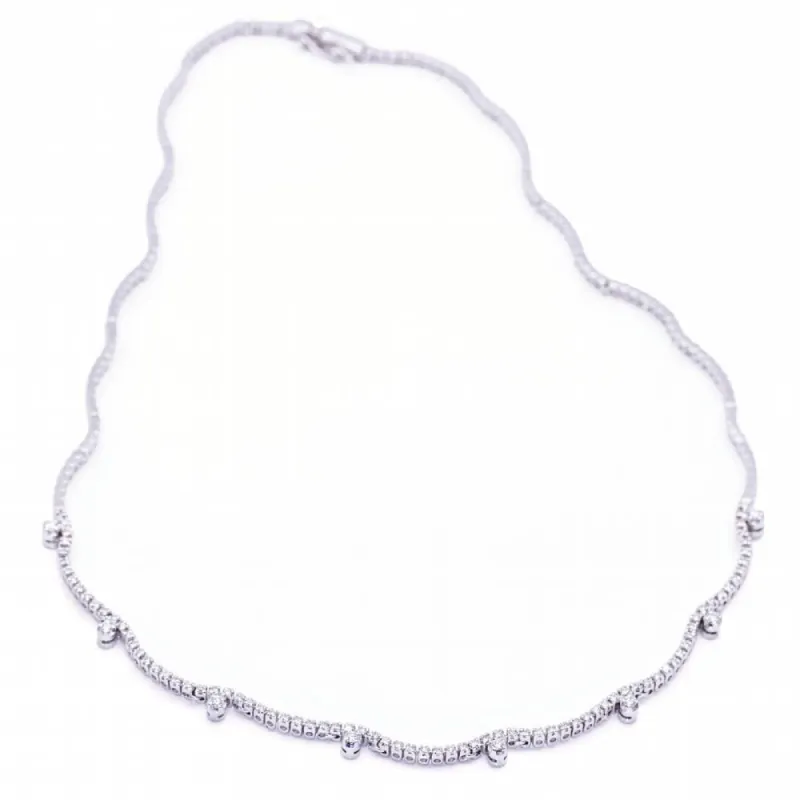 Collier VAGUES en Or Blanc et Diamants sold by 58 Facettes