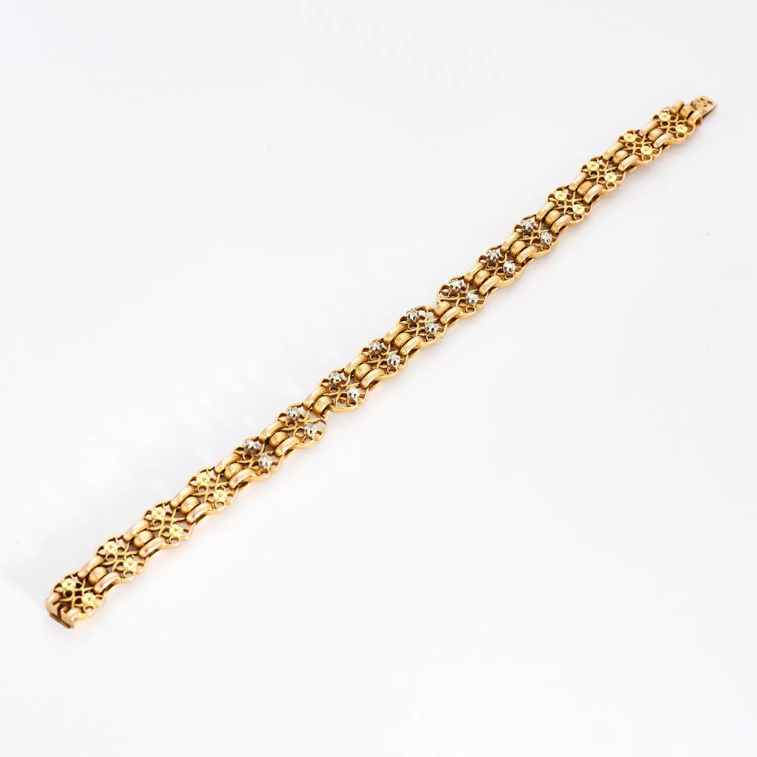 Bracelet or rose et diamants sold by 58 Facettes product image thumbnail 3