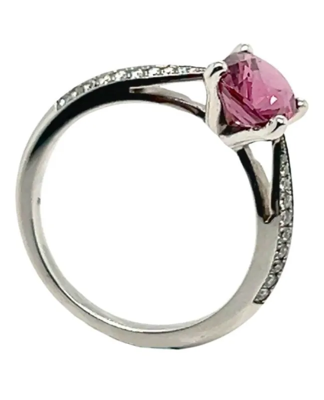 Bague Or Blanc Diamants et Saphir sold by 58 Facettes