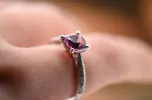 Bague Or Blanc Diamants et Saphir sold by 58 Facettes