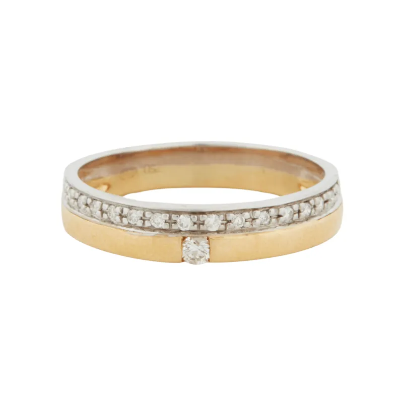 Bague Deux Ors avec Diamants sold by 58 Facettes