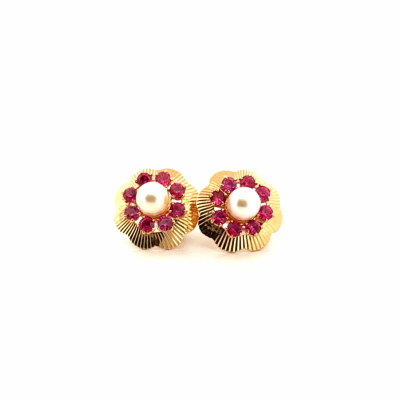 Dormeuses Or Jaune Rubis & Diamants sold by 58 Facettes