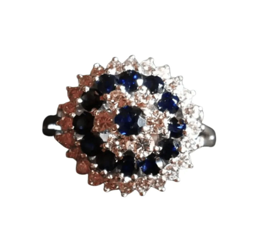 Bague Saphirs Et Diamants sold by 58 Facettes