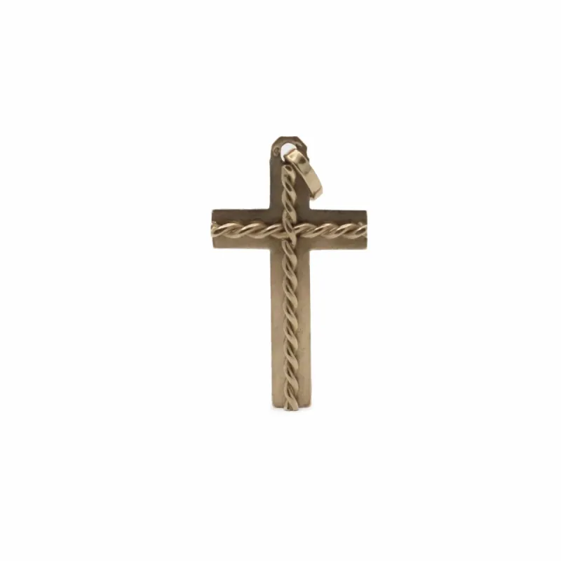 Pendentif croix torsadée Or jaune sold by 58 Facettes