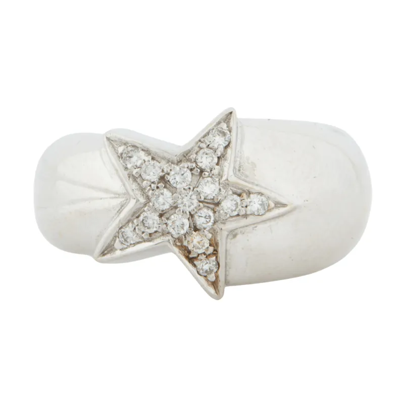 Bague étoile Or blanc Diamants sold by 58 Facettes