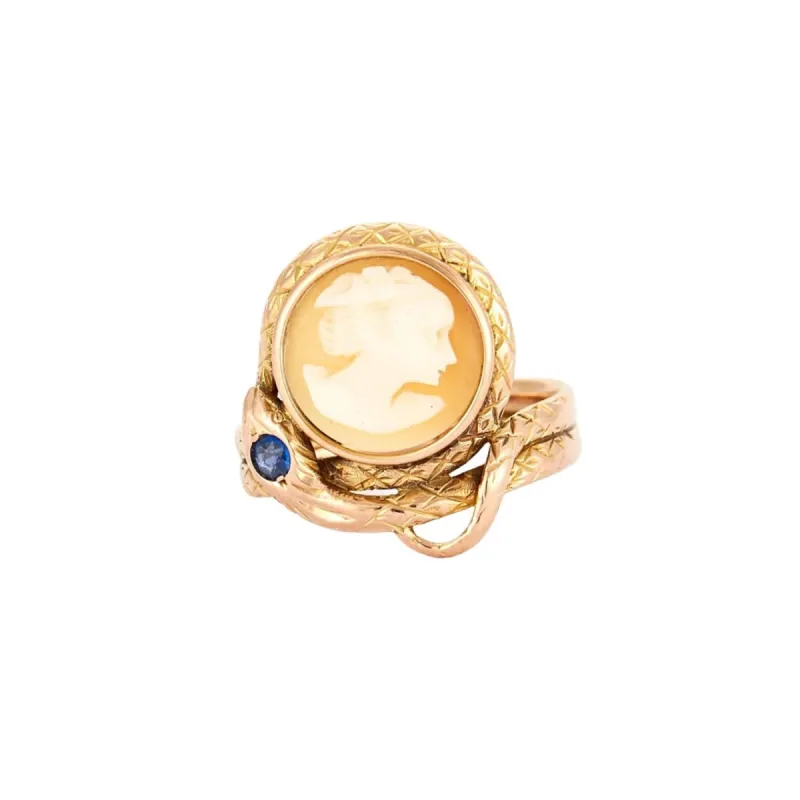 Bague camée or jaune made by 58 Facettes