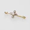 Broche barrette perle fines et diamants taillés en rose sold by 58 Facettes