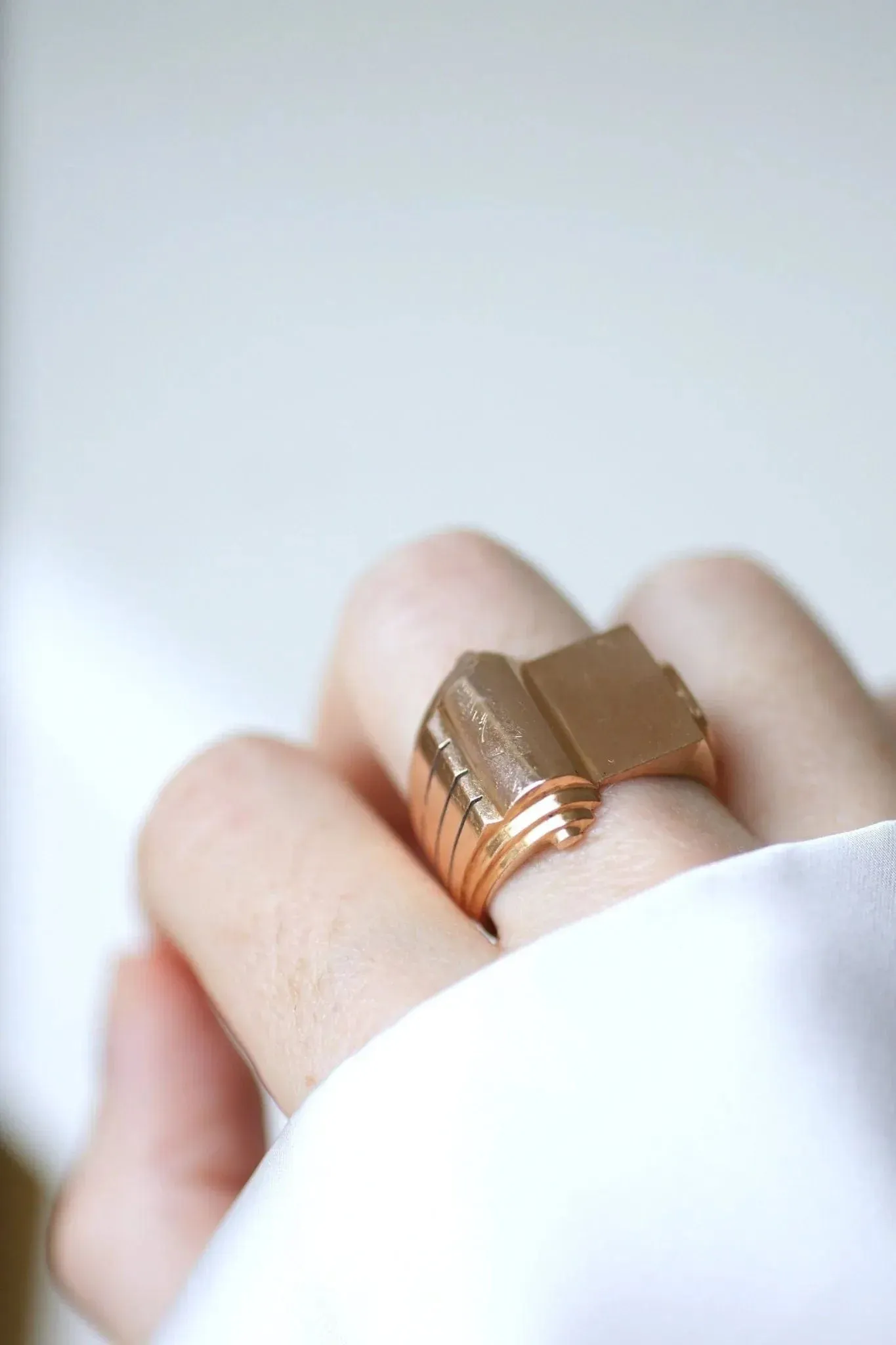 Chevalière Tank en or rose sold by 58 Facettes product image thumbnail 3