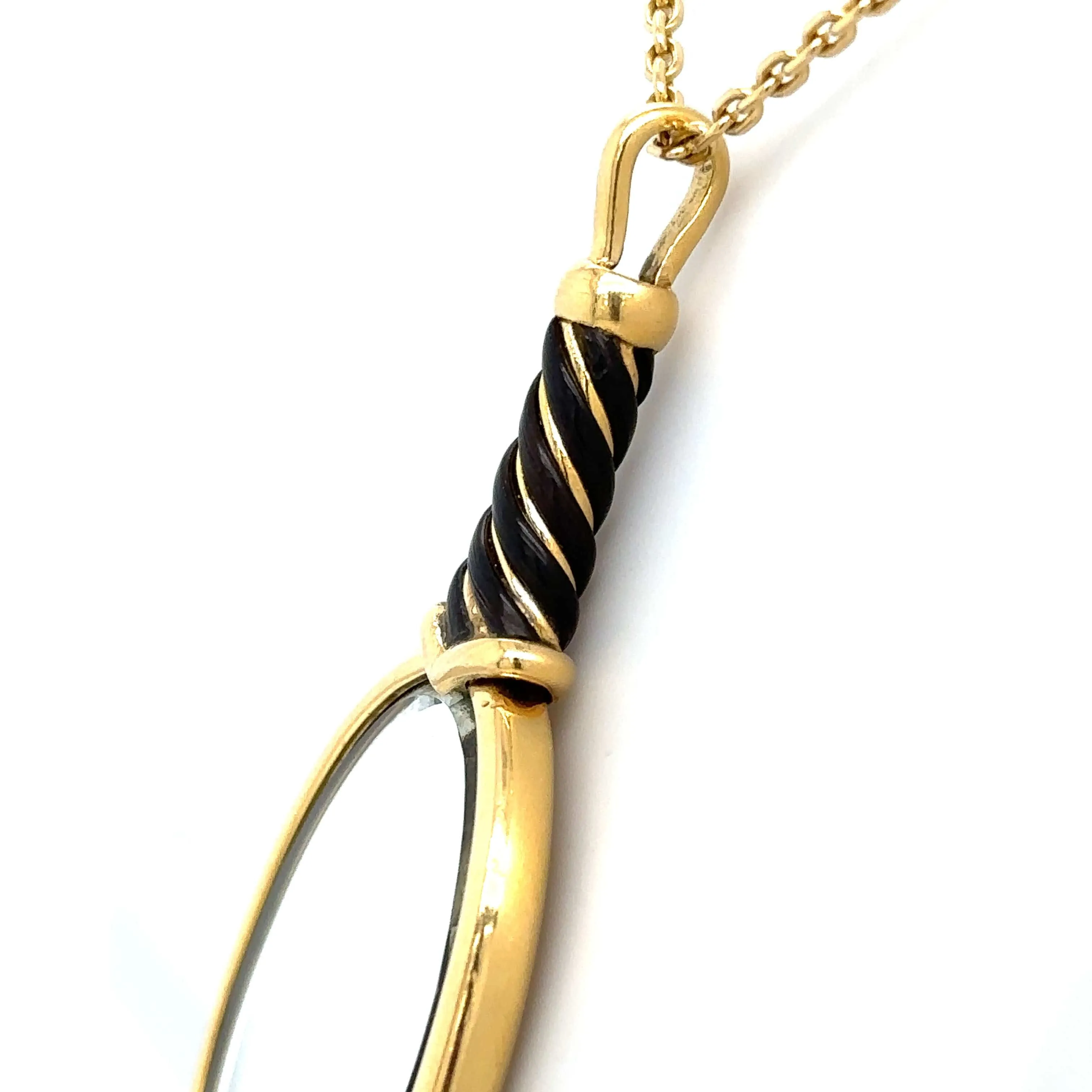 PENDENTIF MIROIR TORSADE OR JAUNE sold by 58 Facettes product image thumbnail 3