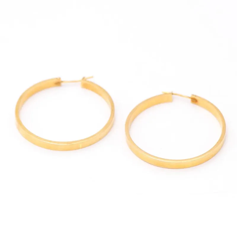 Boucles d'oreilles unies en or 18 carats sold by 58 Facettes