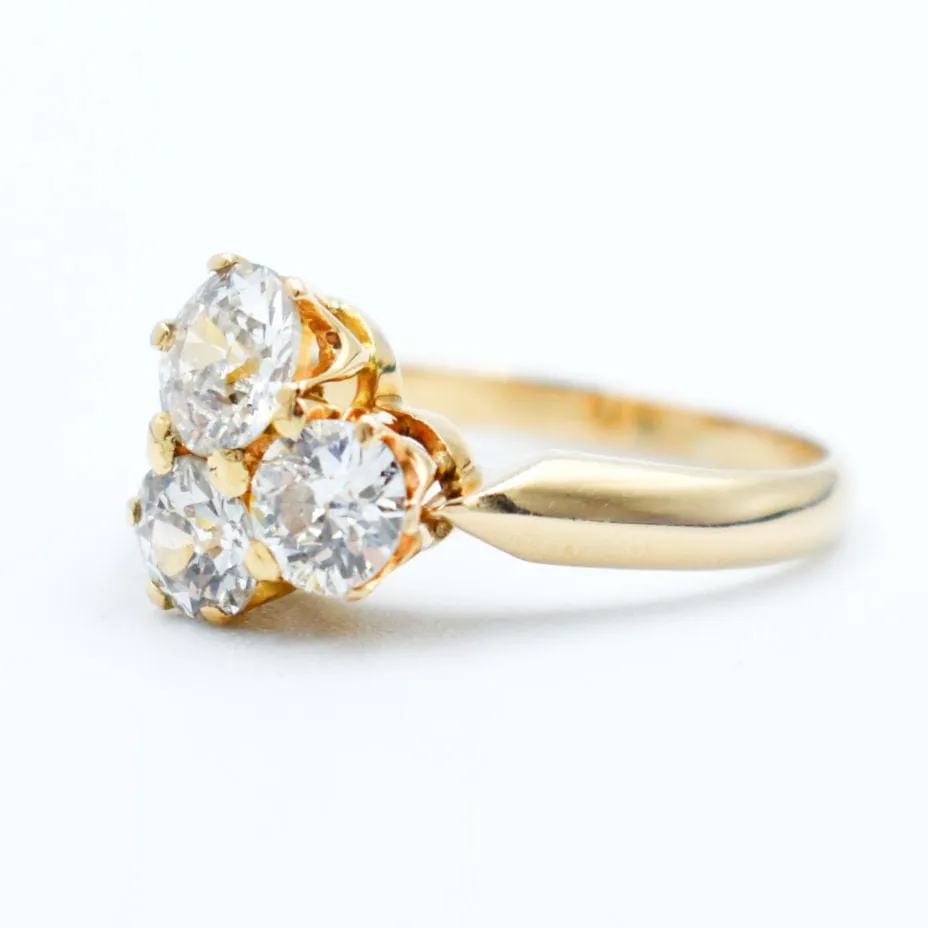 Bague Vintage Trilogie Diamants Or Jaune sold by 58 Facettes product image thumbnail 5