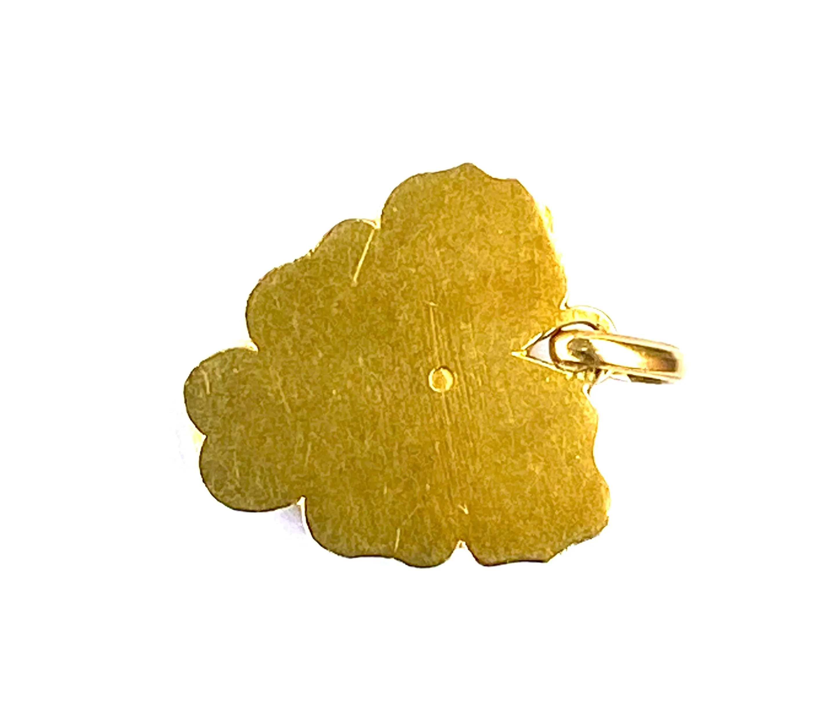 Pendentif ouvrant en or jaune Fleur Pensée sold by 58 Facettes product image thumbnail 3