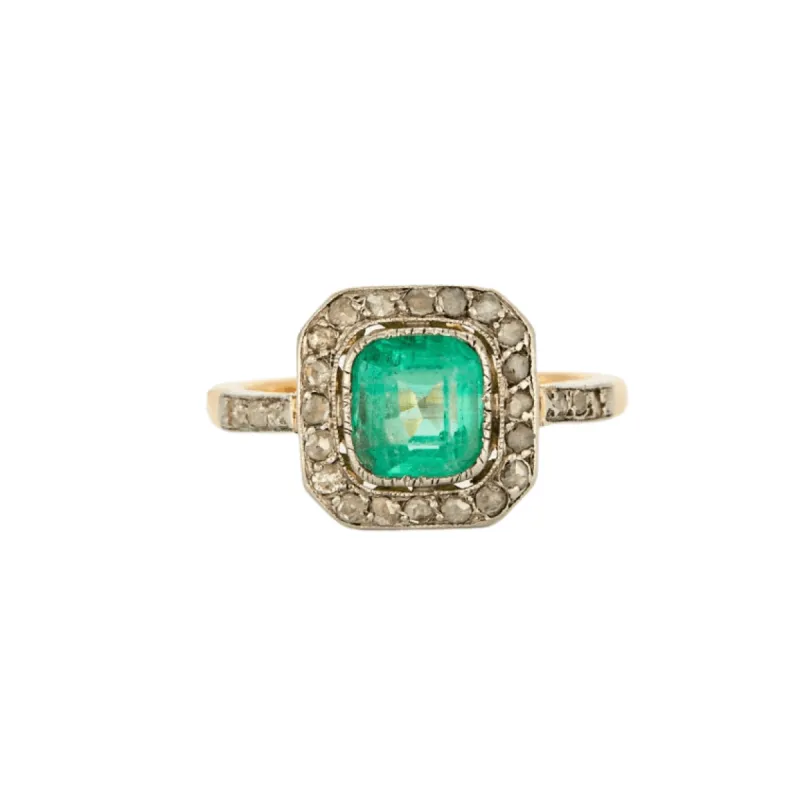 Bague Art Déco Or & Emeraude sold by 58 Facettes
