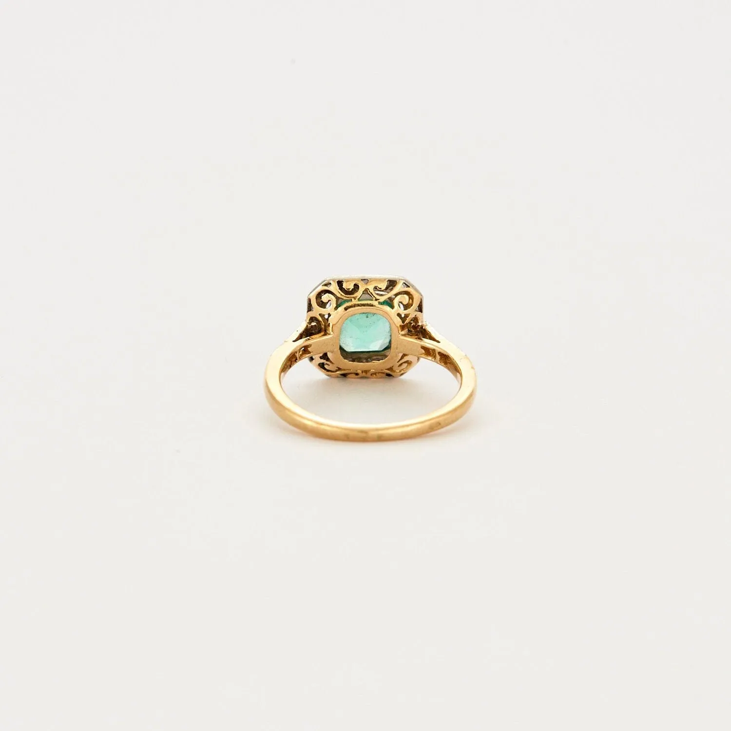 Bague Art Déco Or & Emeraude sold by 58 Facettes product image thumbnail 4