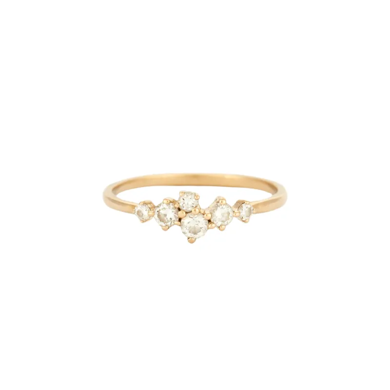 Bague diamants sertis sur or jaune 14 carats sold by 58 Facettes