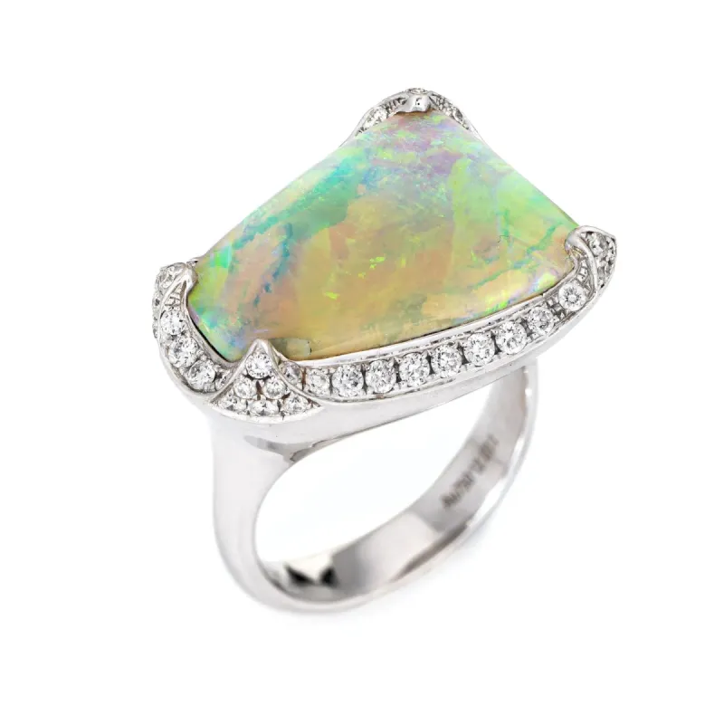 Bague diamant opale naturelle 10,64 ct sold by 58 Facettes