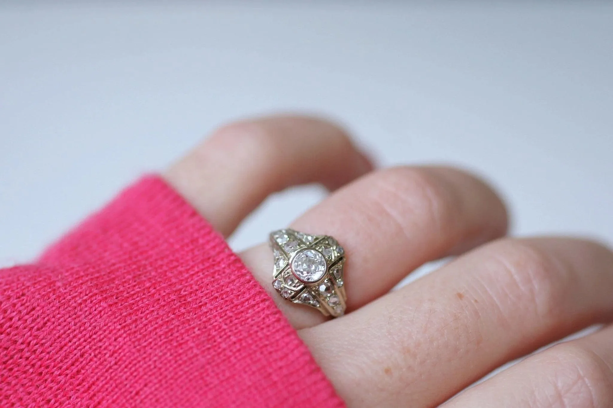 Bague dôme Art Déco diamants sold by 58 Facettes product image thumbnail 4