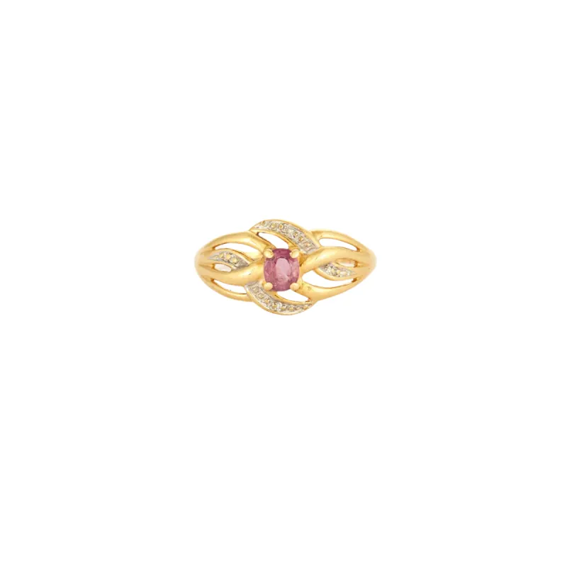 Bague or jaune rubis diamant sold by 58 Facettes