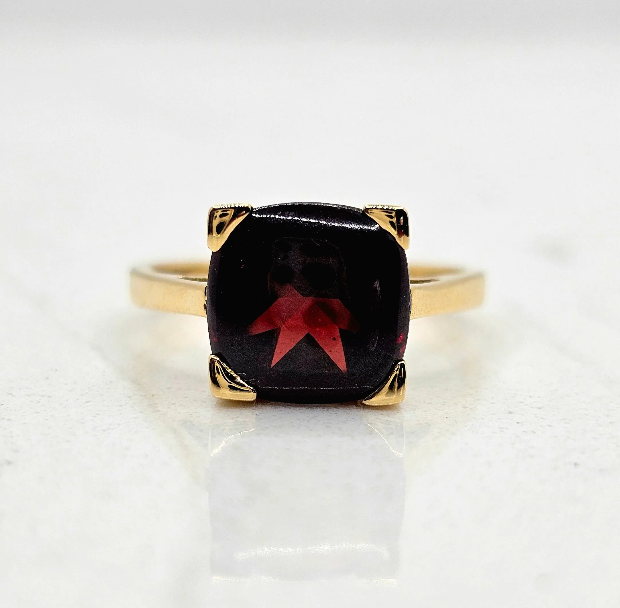 Bague or jaune grenat sold by 58 Facettes product image thumbnail 2