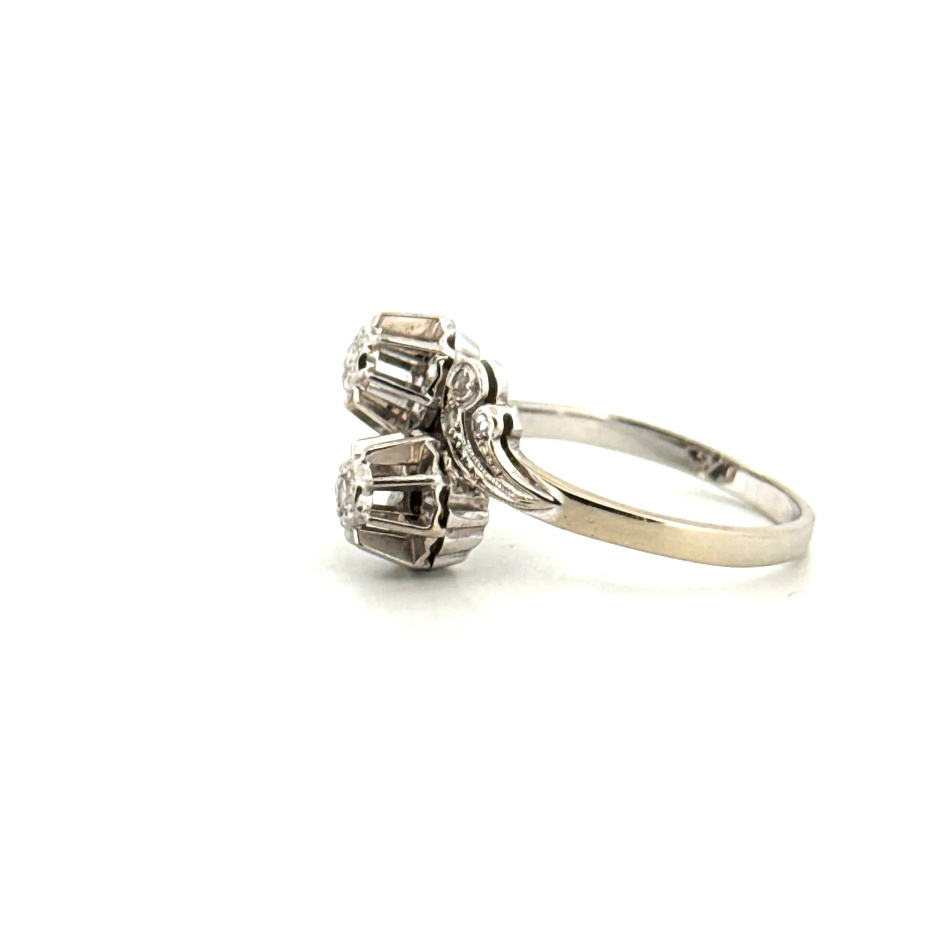 Bague Toi & Moi Or Blanc Diamants sold by 58 Facettes product image thumbnail 3