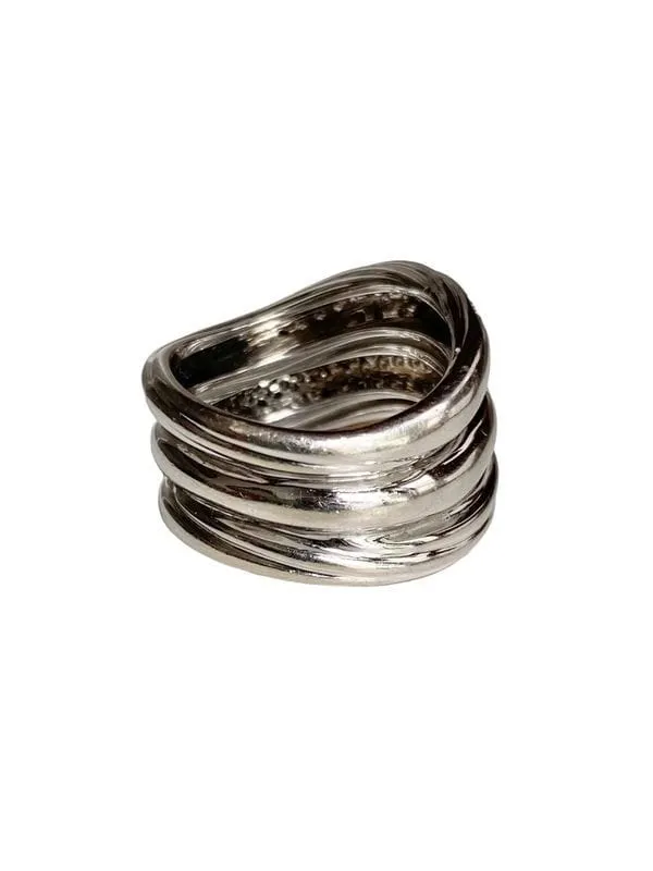 Bague, en or blanc sertie de diamants sold by 58 Facettes product image thumbnail 4