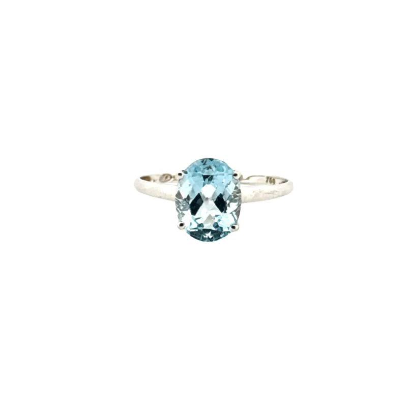 Solitaire Or Blanc Topaze sold by 58 Facettes