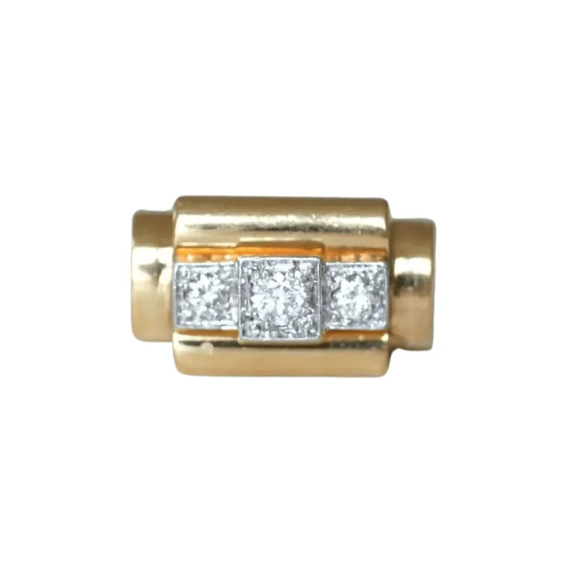 Bague Tank Or rose Platine Diamants sold by 58 Facettes