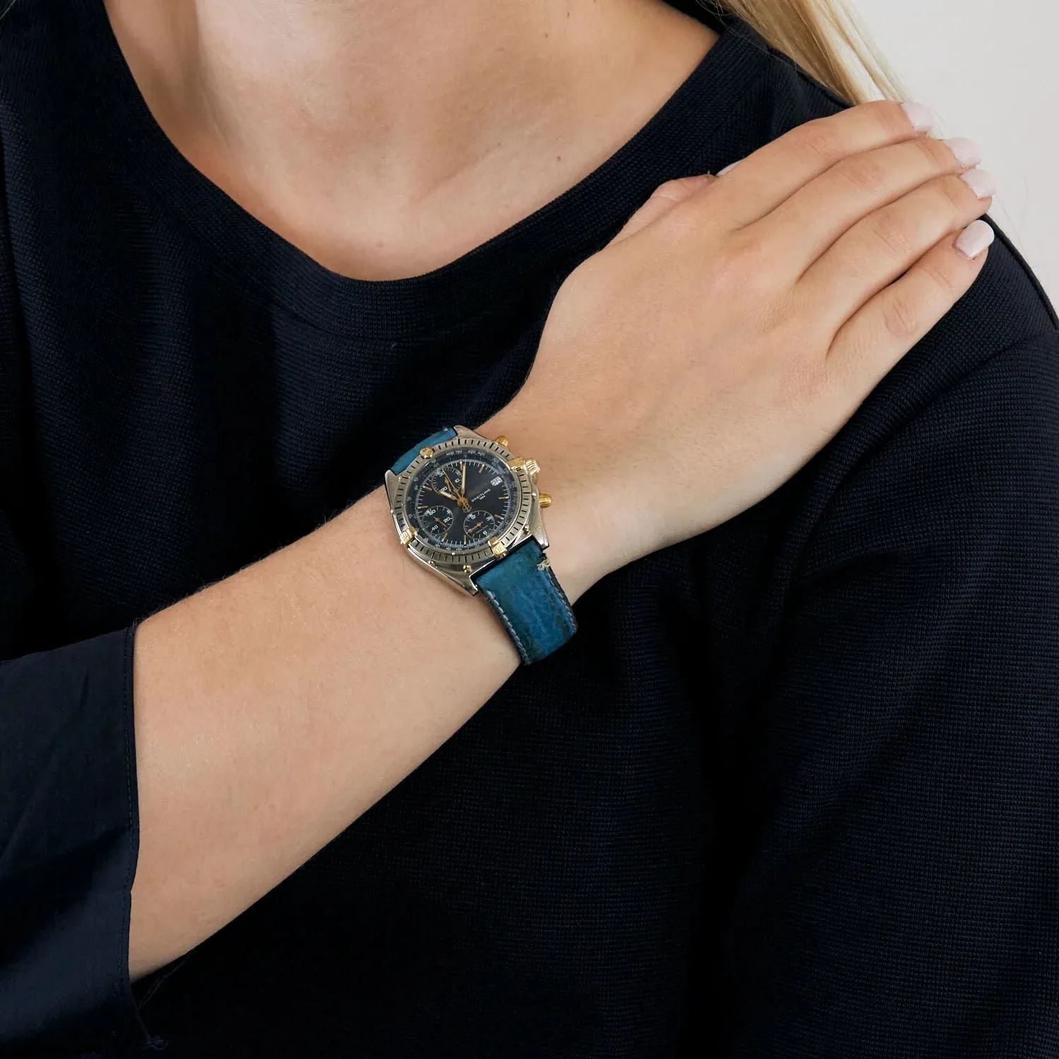 Breitling - Montre Chronomat en or jaune et acier sold by 58 Facettes product image thumbnail 2