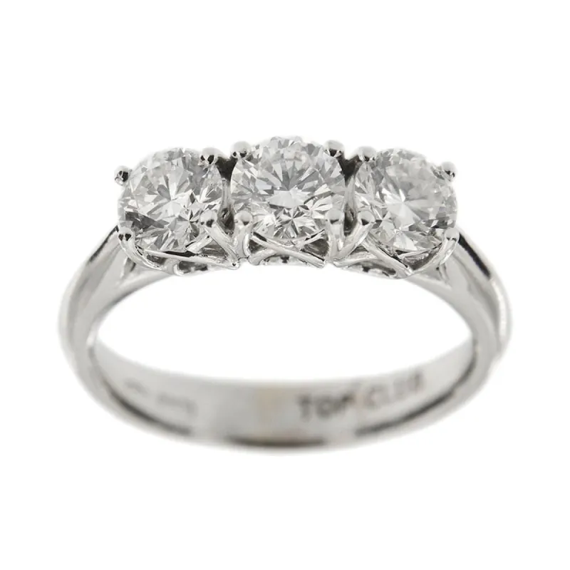 Bague trilogie avec diamants sold by 58 Facettes